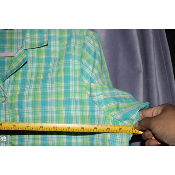 Bon Worth Vintage Button Down Stripped Short Sleeve Shirt - Picture 2 of 6